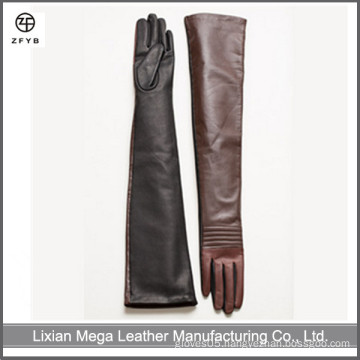 Ladies Western Elbow Long Driving Leather Gloves